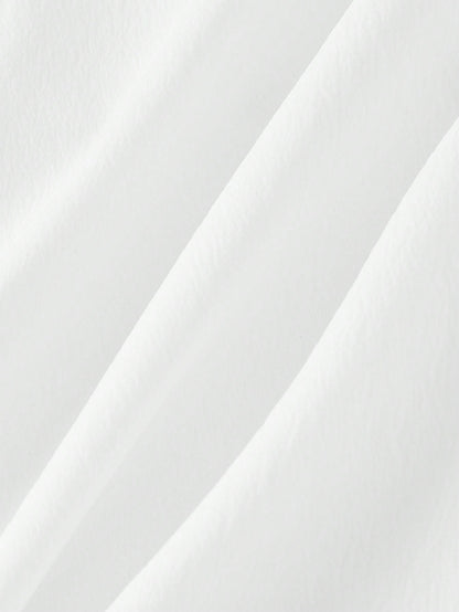 Fashzeo white embroidered midi dress with contrast lace square neck and puff shell sleeves3