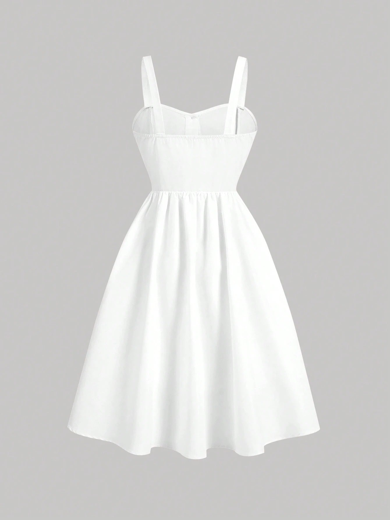Fashzeo white sleeveless button-front midi sundress with wide straps and functional side pockets for women summer fashion1