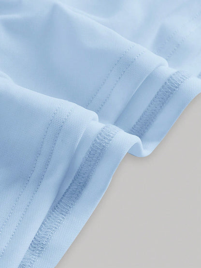 Fashzeo women's Baby Blue sleeveless ruched cami bodycon mini dress with square neckline and sheer mesh overlay in a sexy party style.2