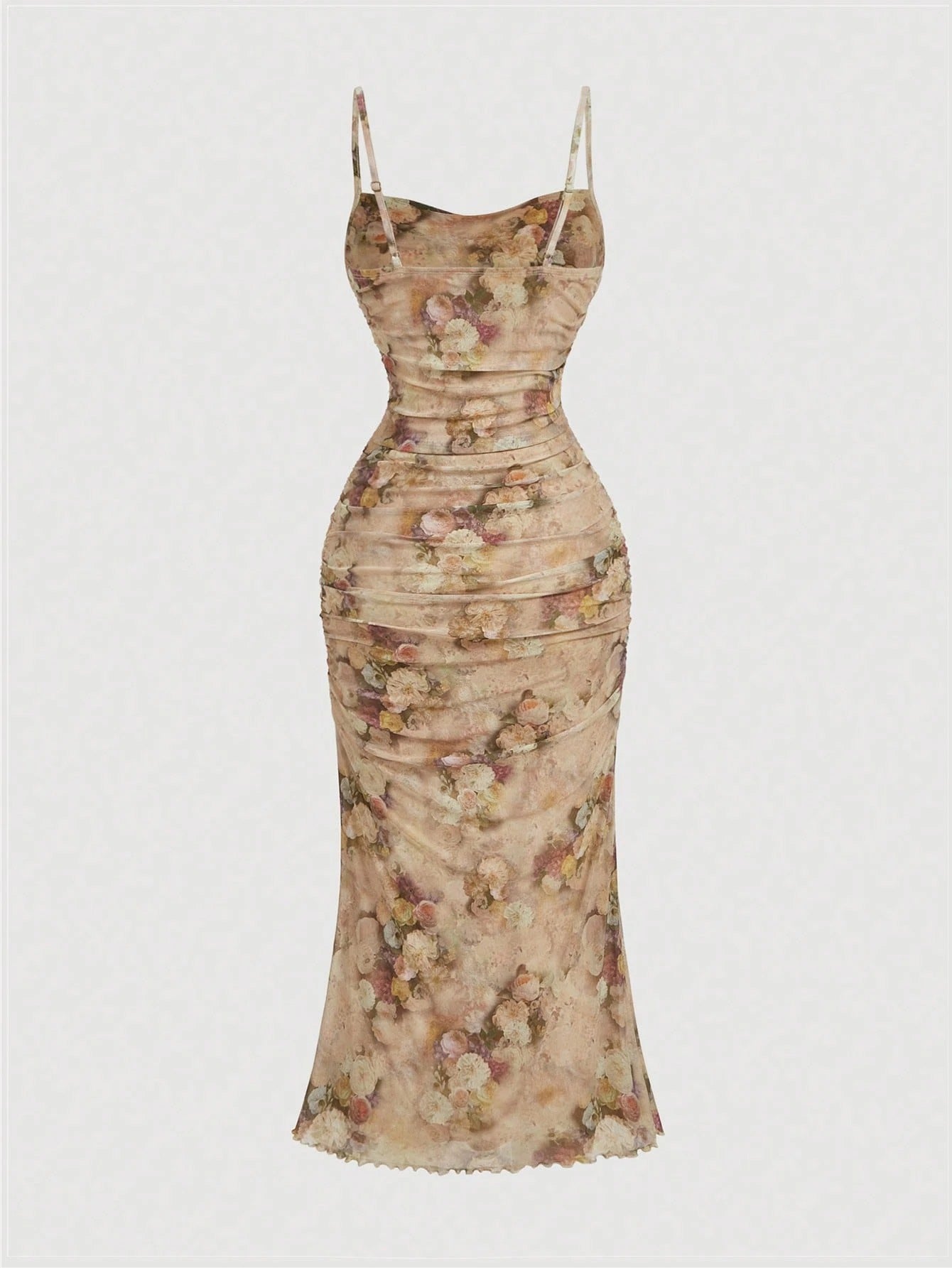 Fashzeo_women_s_vintage_floral_print_ruched_mesh_midi_slip_dress_in_brown_with_adjustable_straps.1