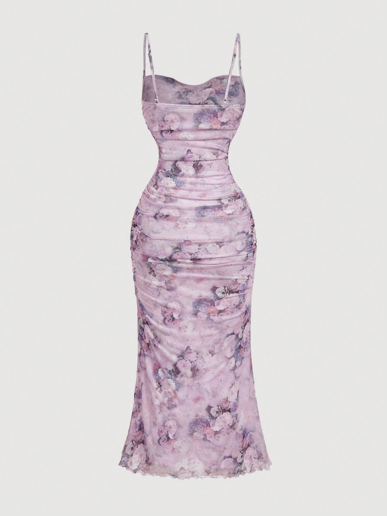 Fashzeo_women_s_vintage_floral_print_ruched_mesh_midi_slip_dress_in_lilac purple_with_adjustable_straps.1