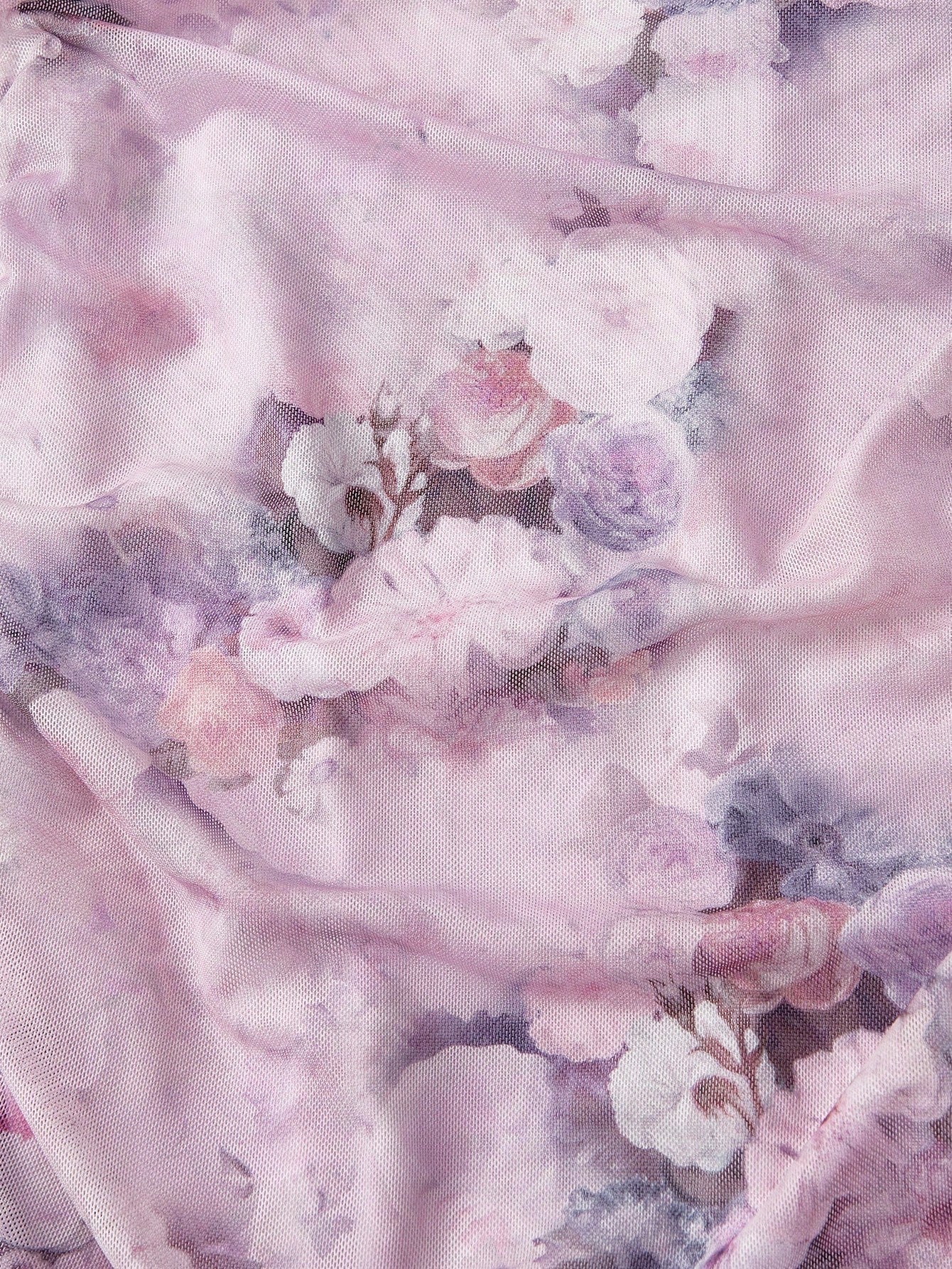 Fashzeo_women_s_vintage_floral_print_ruched_mesh_midi_slip_dress_in_lilac purple_with_adjustable_straps.3