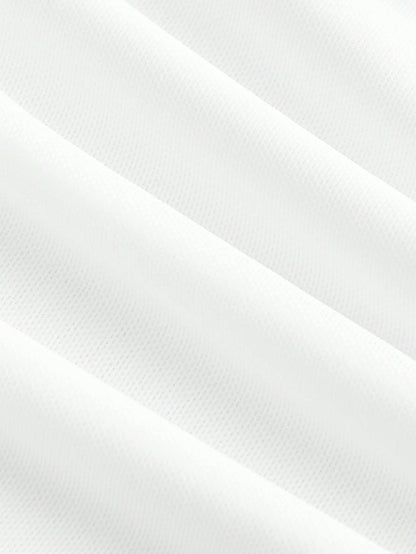 Fashzeo women's white front-knot top with long sheer bell sleeves and lettuce-edge ruffle trim.