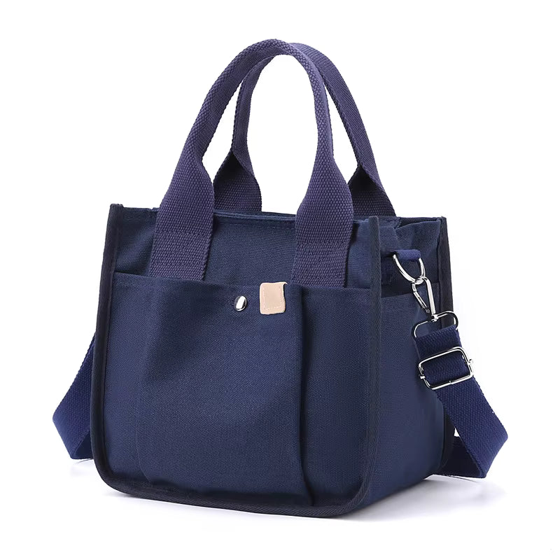 High-Quality Canvas Tote Bag – Large Capacity Shoulder & Crossbody Handbag for Travel and Office