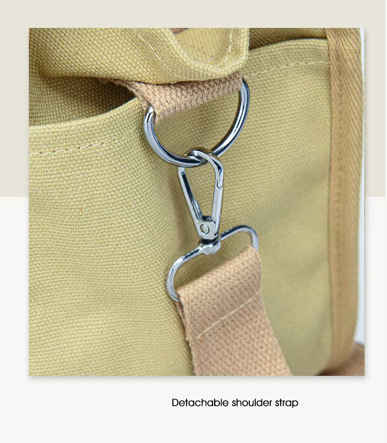 High-Quality Canvas Tote Bag – Large Capacity Shoulder & Crossbody Handbag for Travel and Office