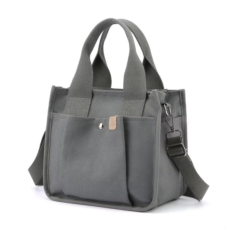 High-Quality Canvas Tote Bag – Large Capacity Shoulder & Crossbody Handbag for Travel and Office