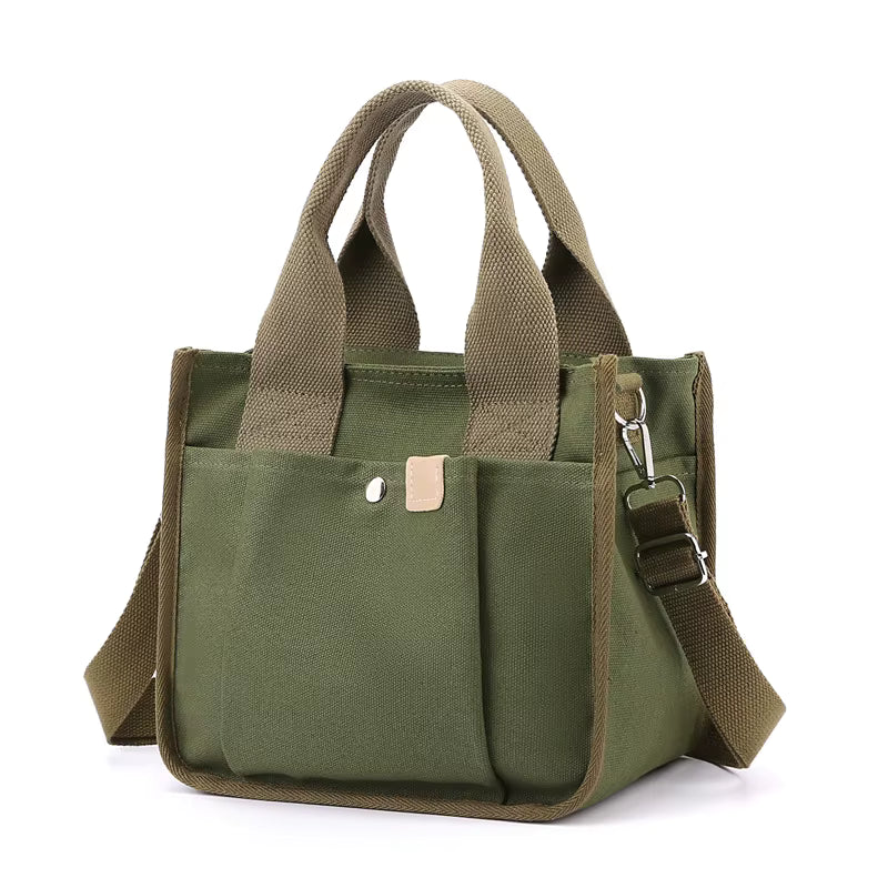 High-Quality Canvas Tote Bag – Large Capacity Shoulder & Crossbody Handbag for Travel and Office