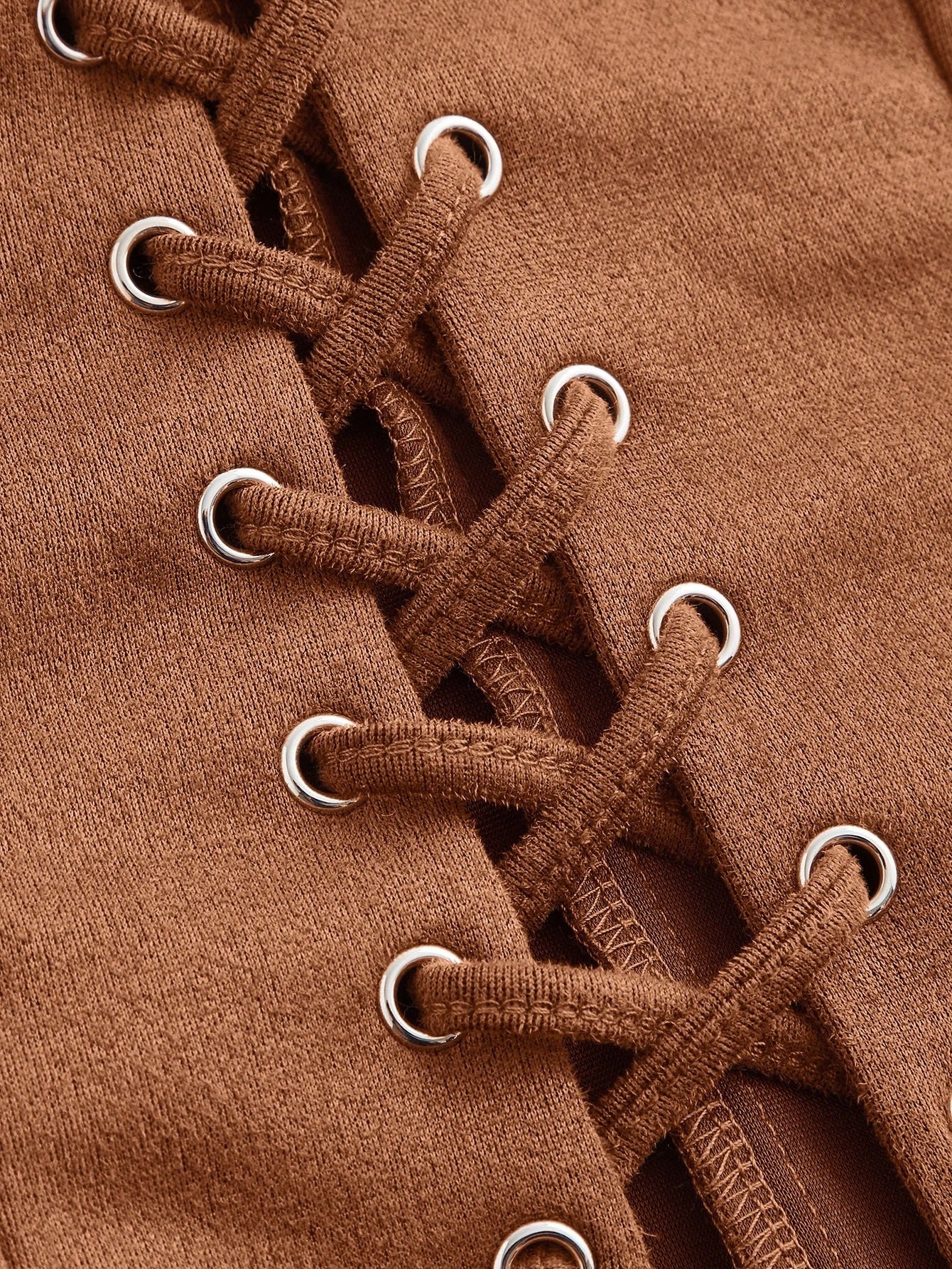 Lace-Up Front Crisscross Tank Top | Slim Fit Scoop & Square Neck Crop Top with Eyelet Detail