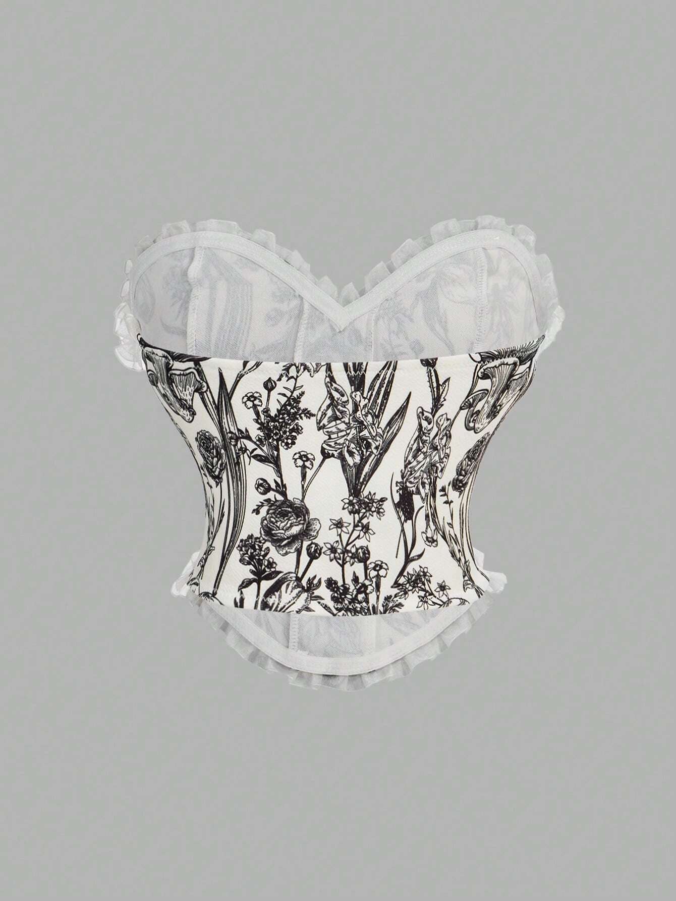 Floral Patchwork Bustier