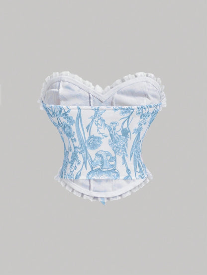Floral Patchwork Bustier
