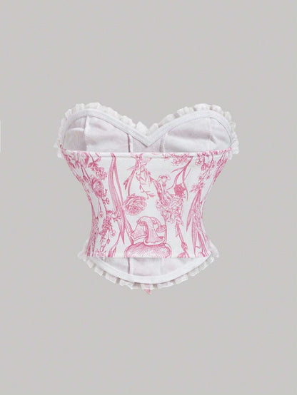 Floral Patchwork Bustier