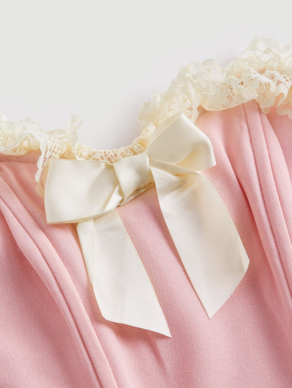 Lace Trim Bandana Corset Top