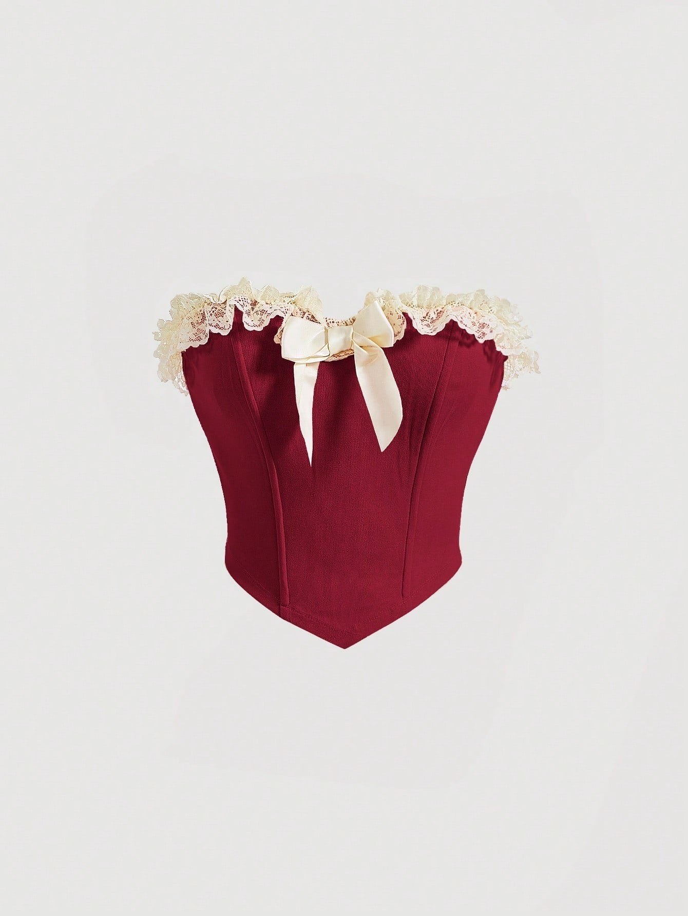 Lace Trim Bandana Corset Top
