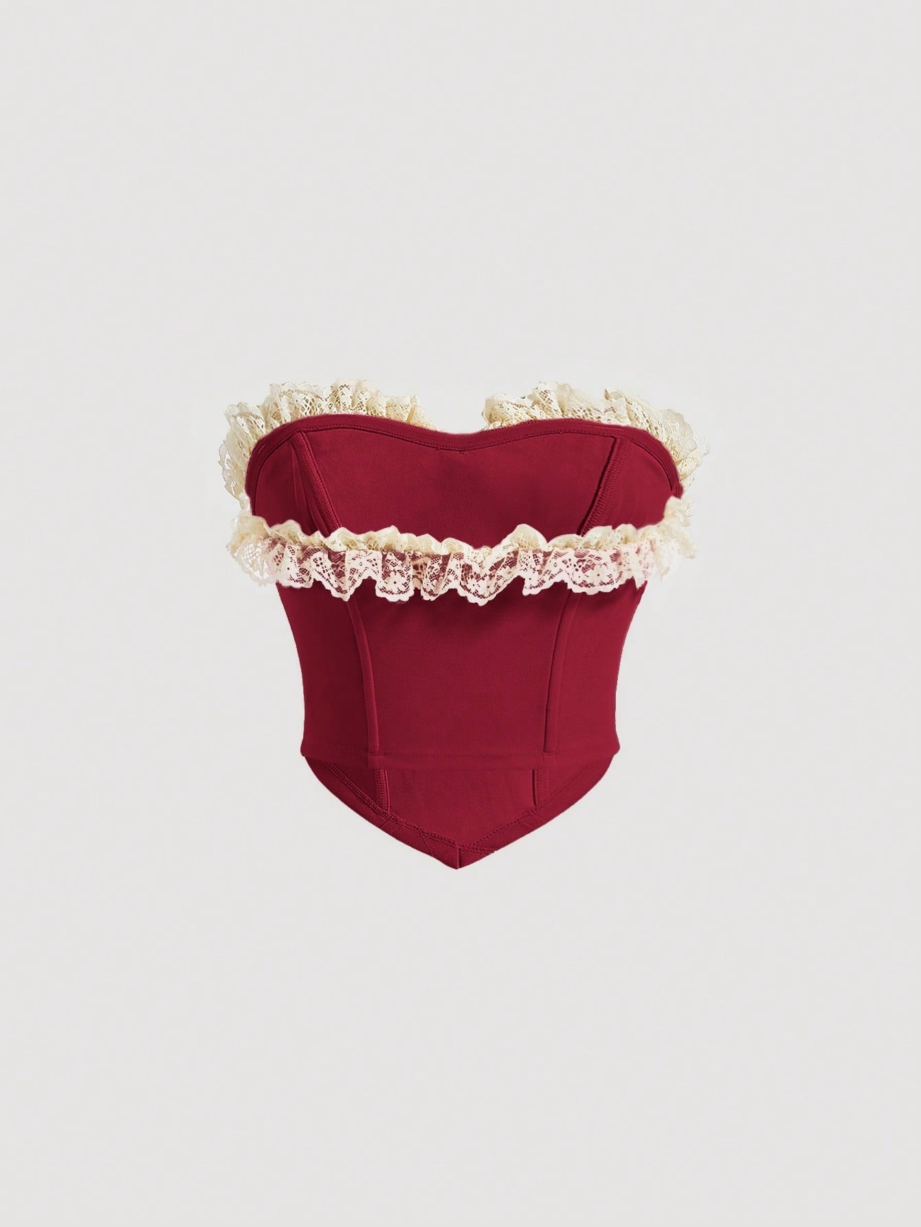 Lace Trim Bandana Corset Top