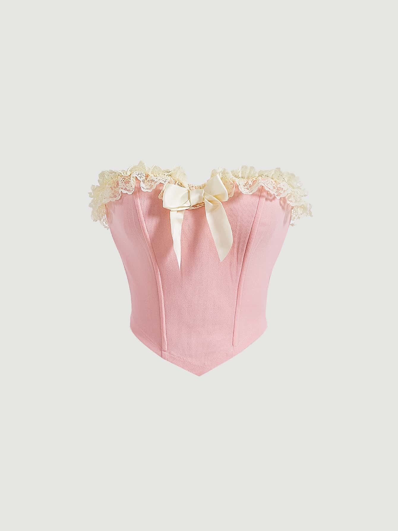 Lace Trim Bandana Corset Top