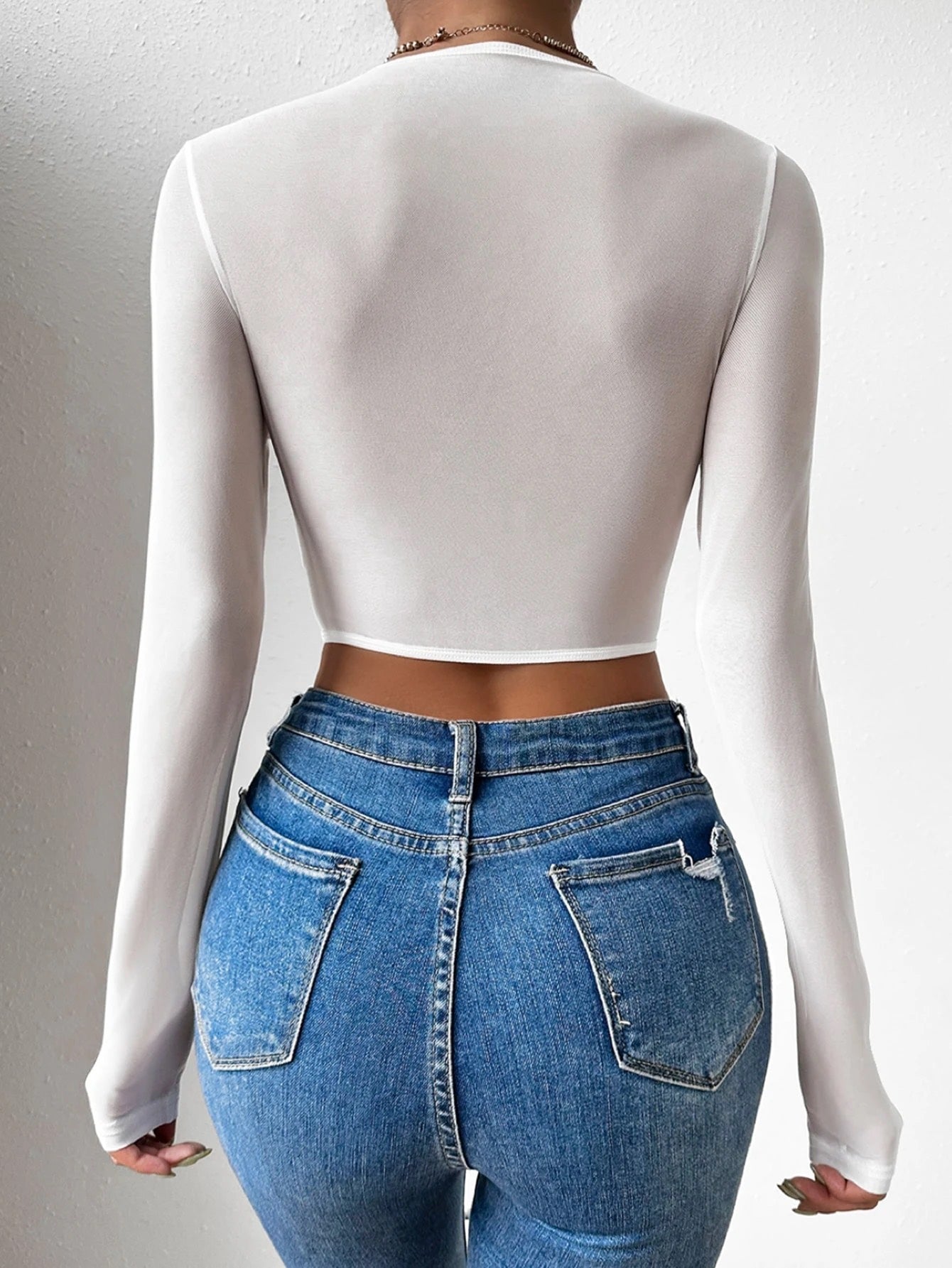 Asymmetrical Hem Lace Bustier Top | Long Sleeve Sweetheart Corset Crop Top