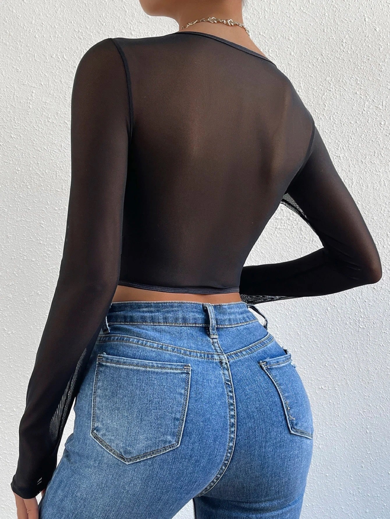 Asymmetrical Hem Lace Bustier Top | Long Sleeve Sweetheart Corset Crop Top