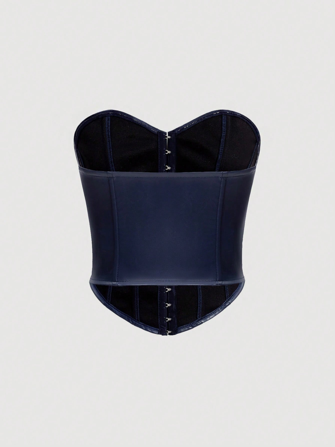 PU Leather Strapless Corset