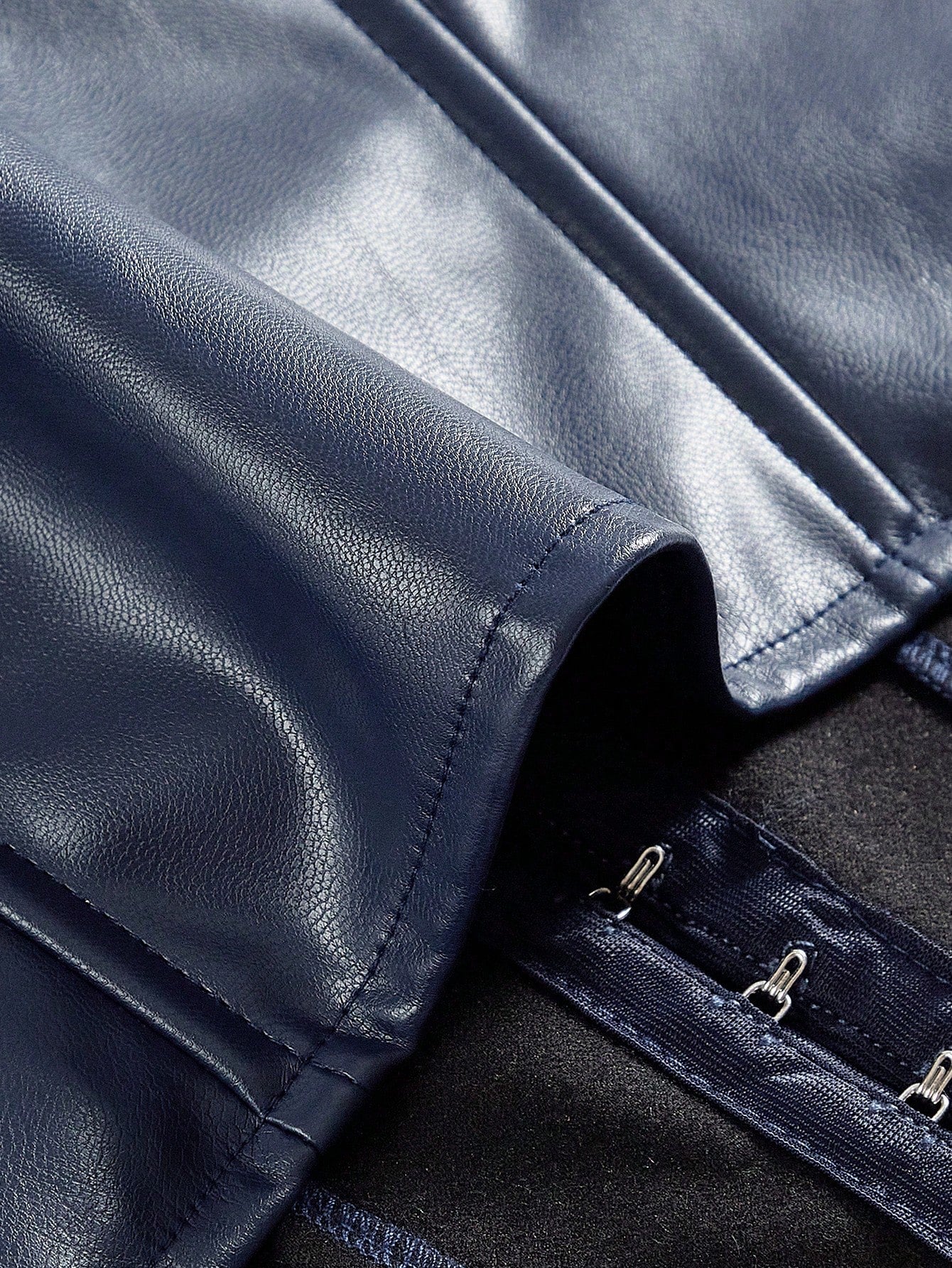 PU Leather Strapless Corset