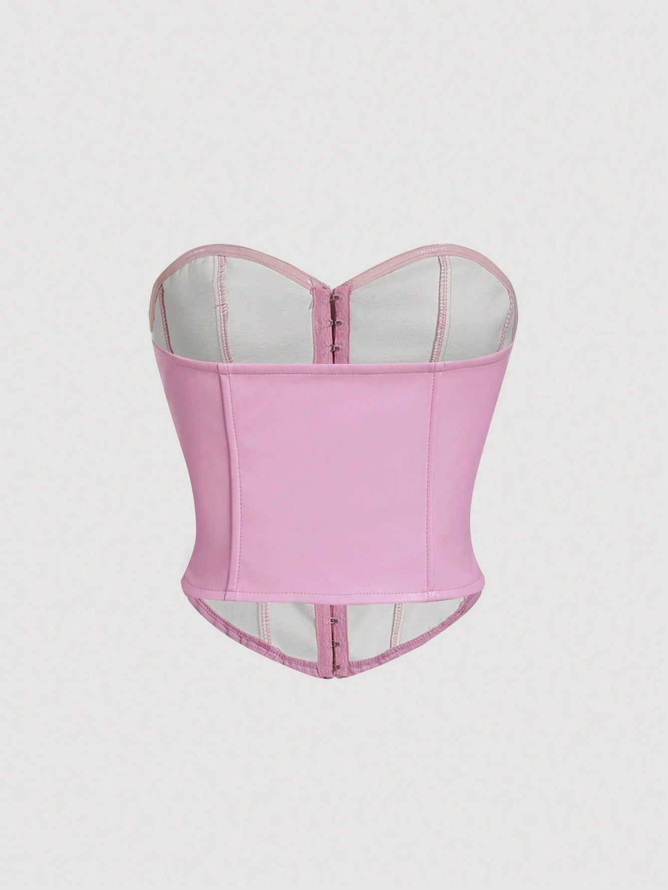 PU Leather Strapless Corset