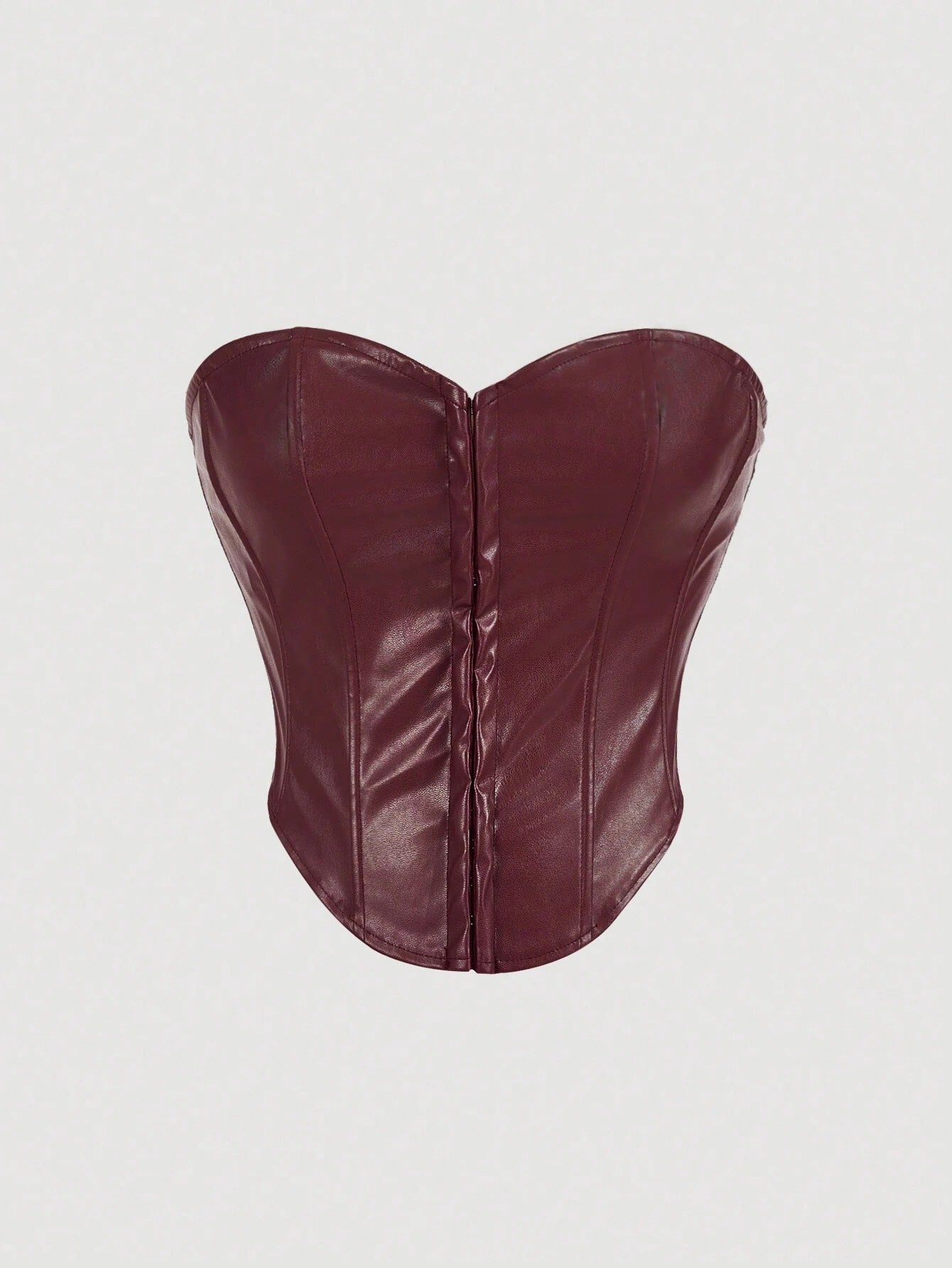 PU Leather Strapless Corset