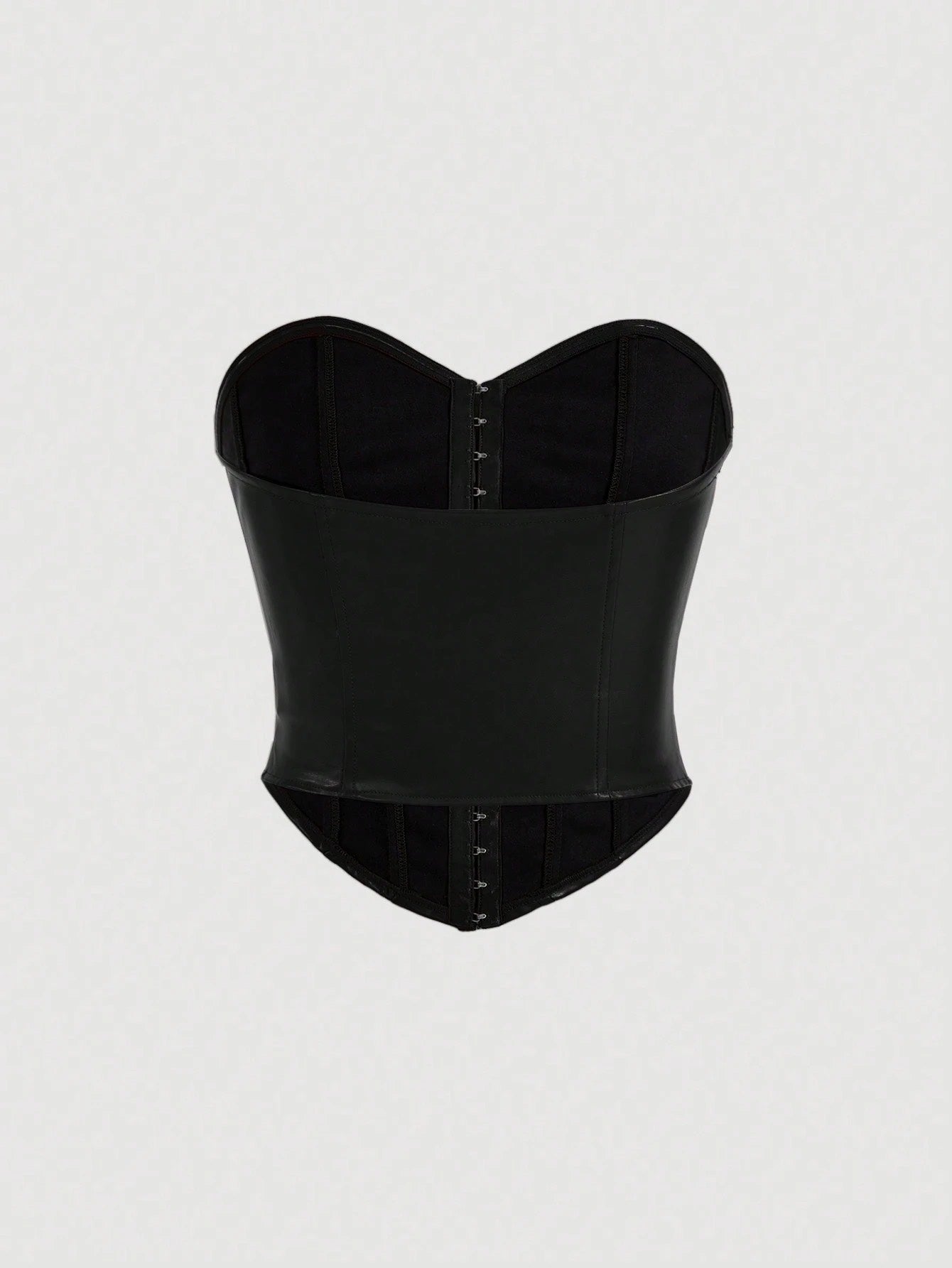 PU Leather Strapless Corset