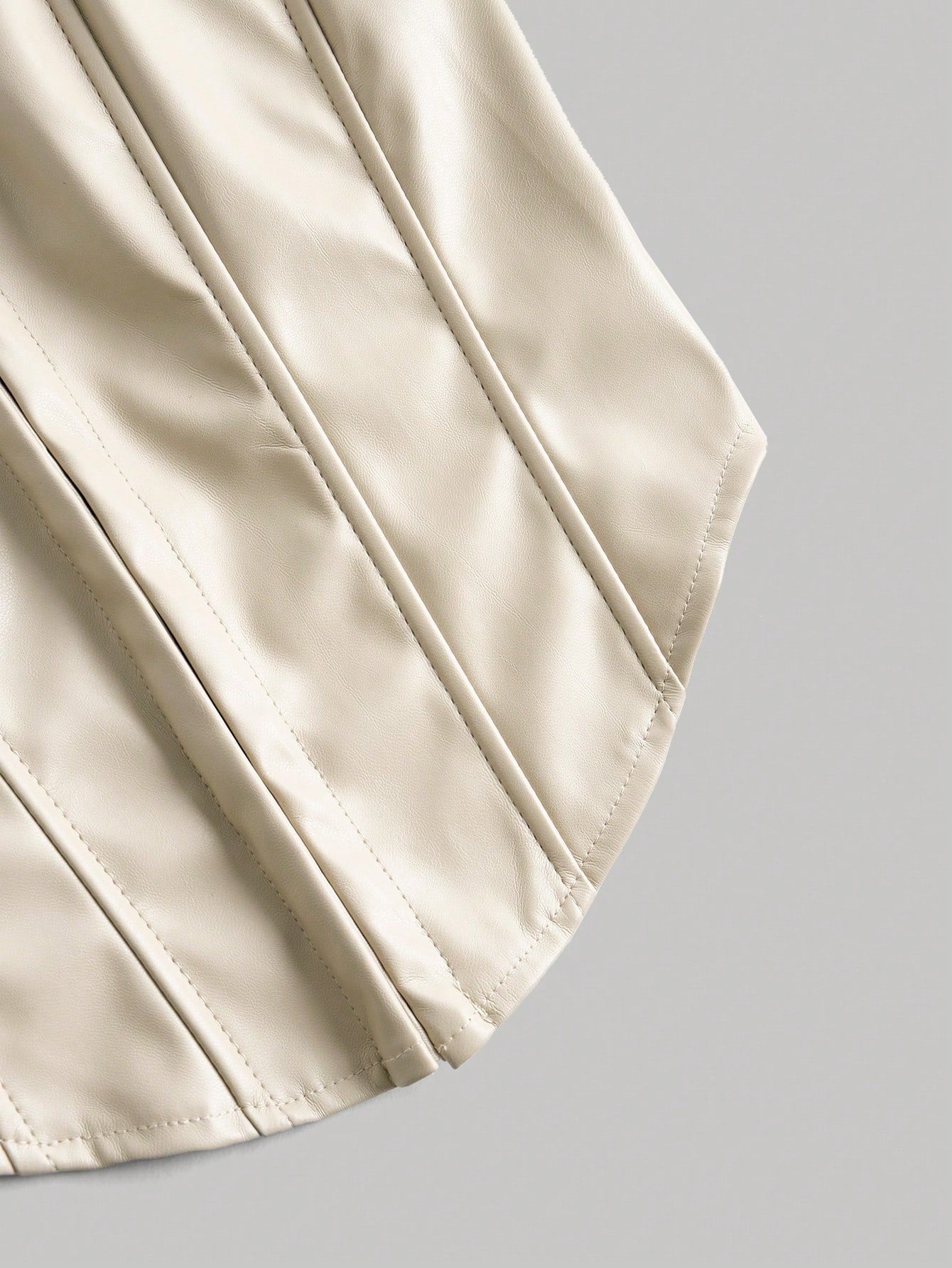 PU Leather Strapless Corset