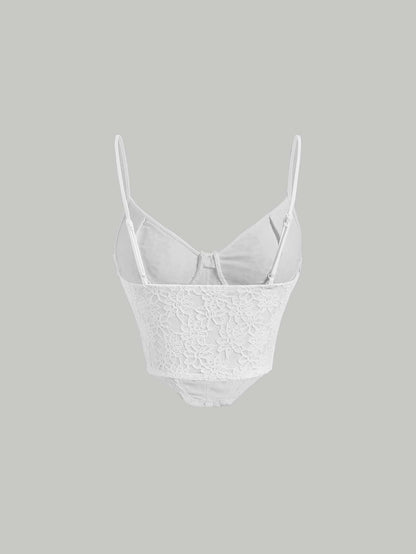 Bow Knot Lace Trim Cami