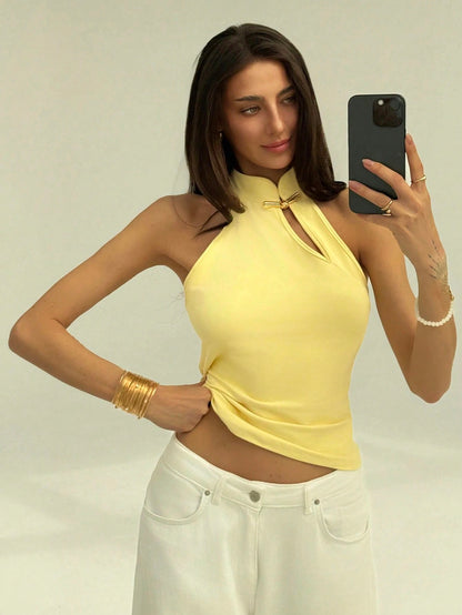 Metal Accent Halter Tank