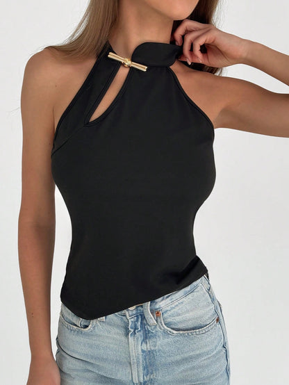 Metal Accent Halter Tank