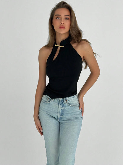 Metal Accent Halter Tank