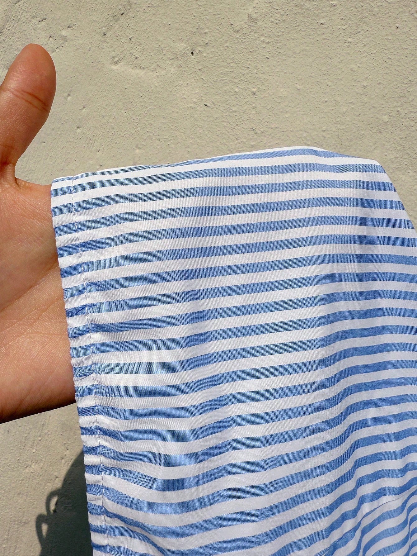 Striped Drawstring Halter Top