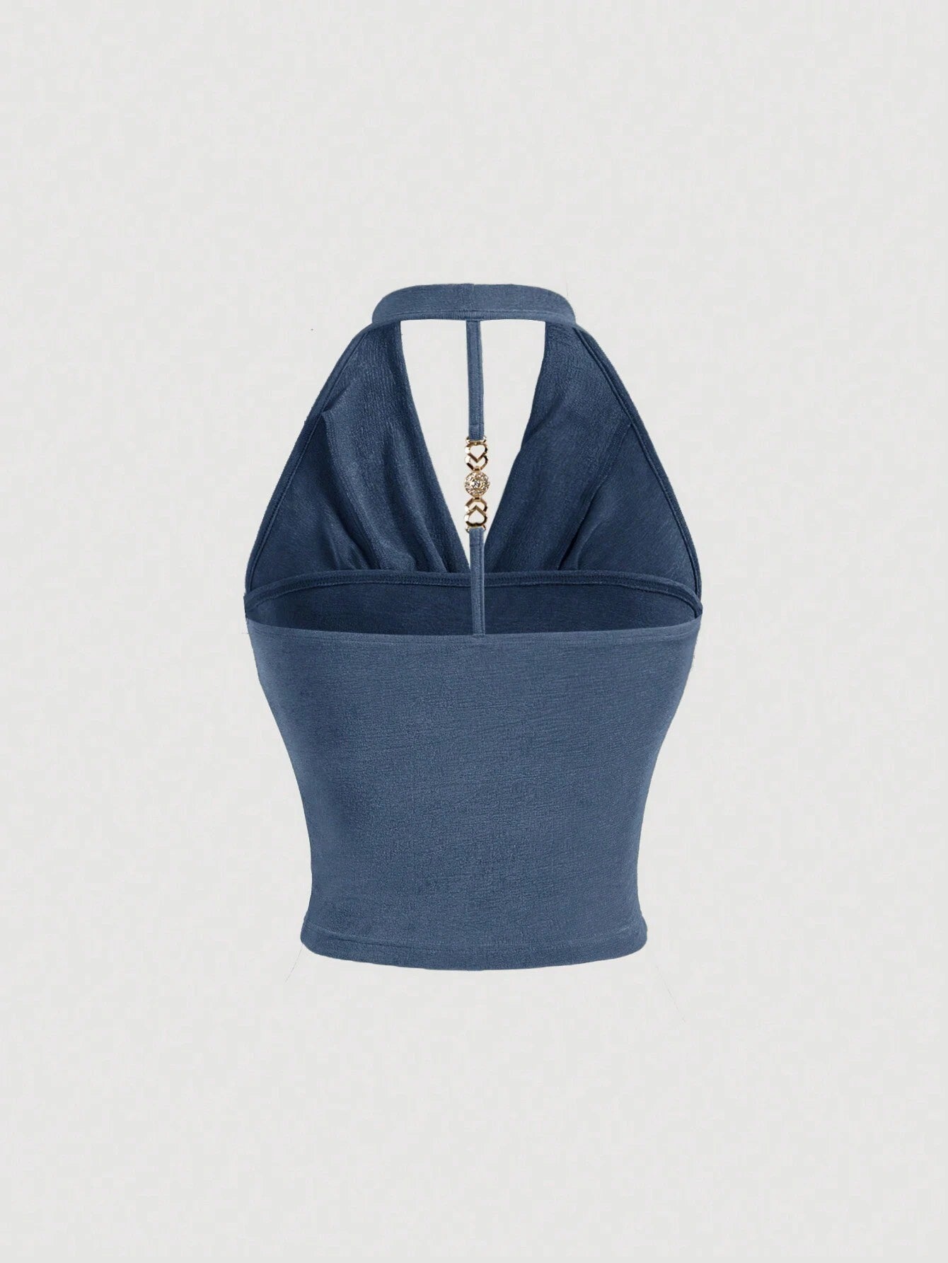 Draped Collar Halter Top