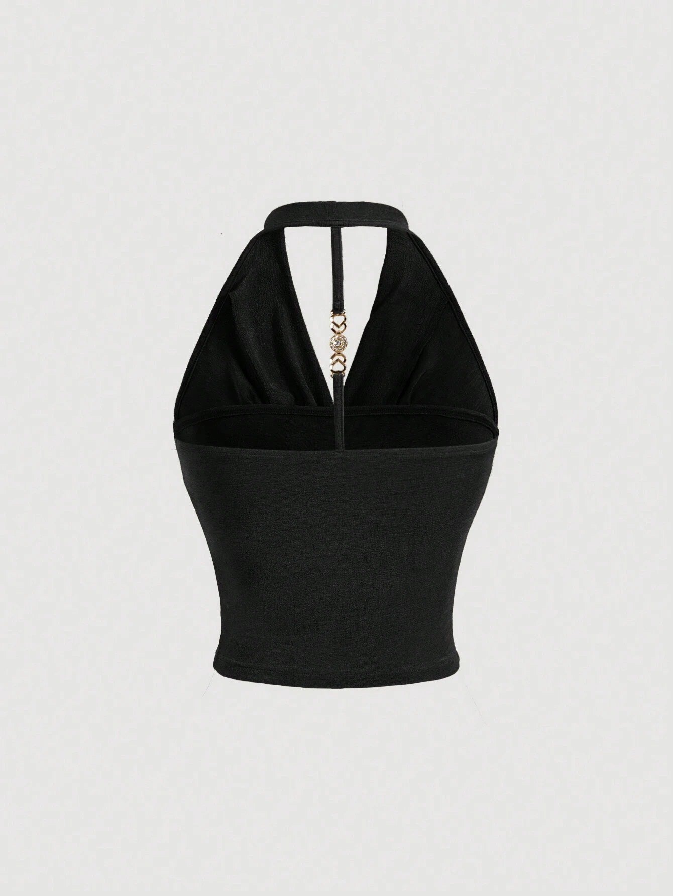 Draped Collar Halter Top