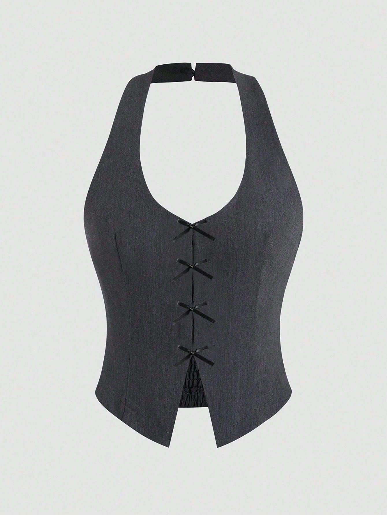 Bow Backless Halter Top