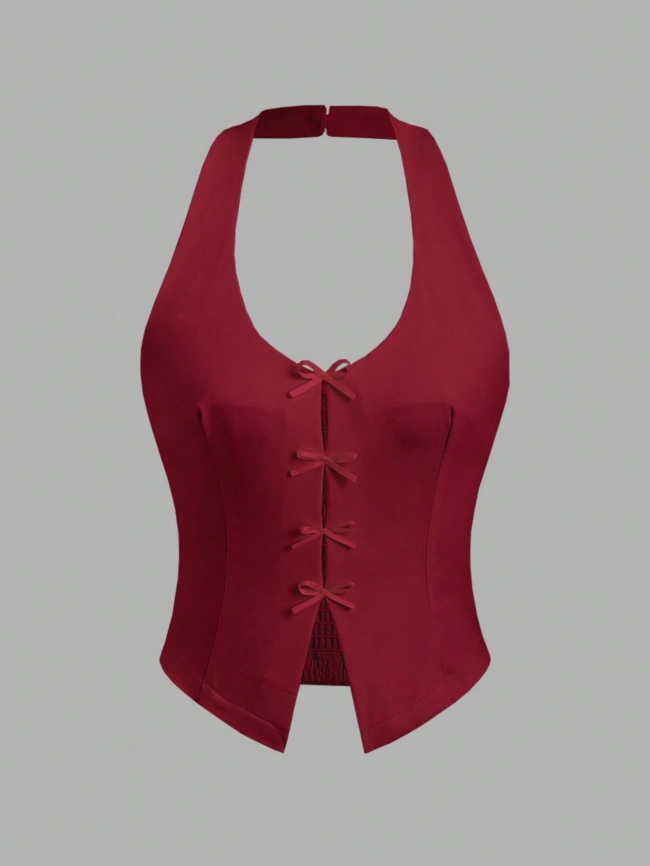 Bow Backless Halter Top