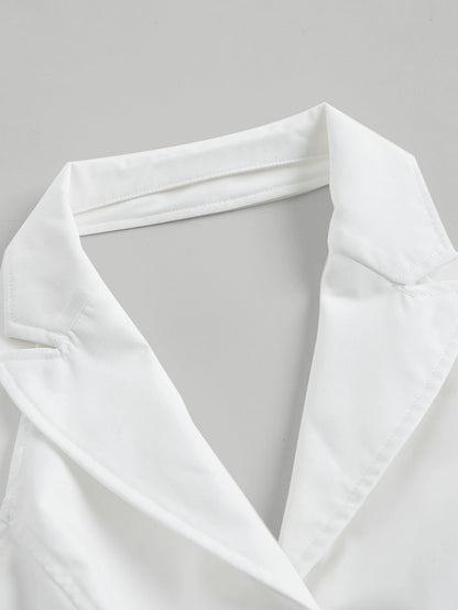 Button-Front Backless Halter