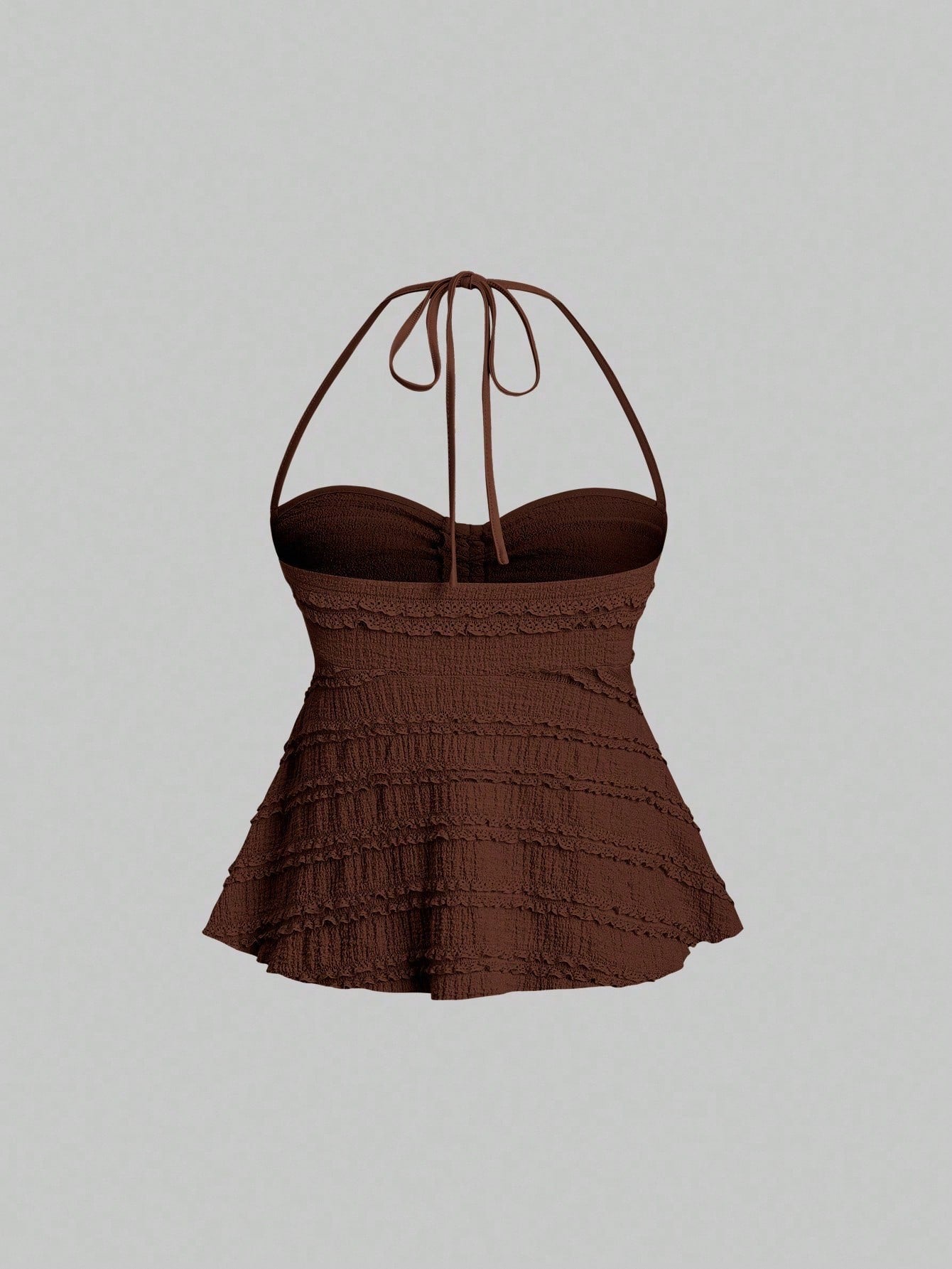 Drawstring Front Halter Top