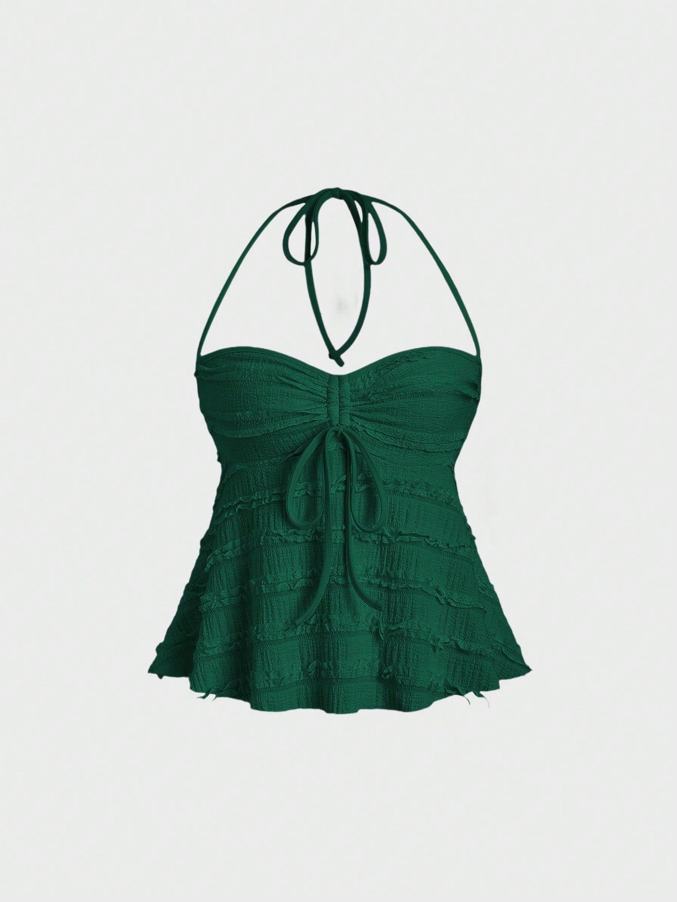 Drawstring Front Halter Top