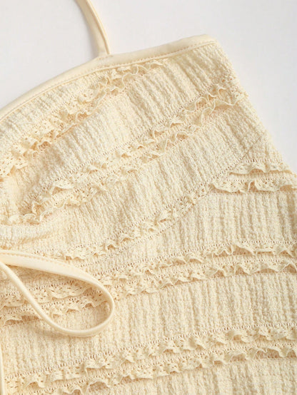 Drawstring Front Halter Top