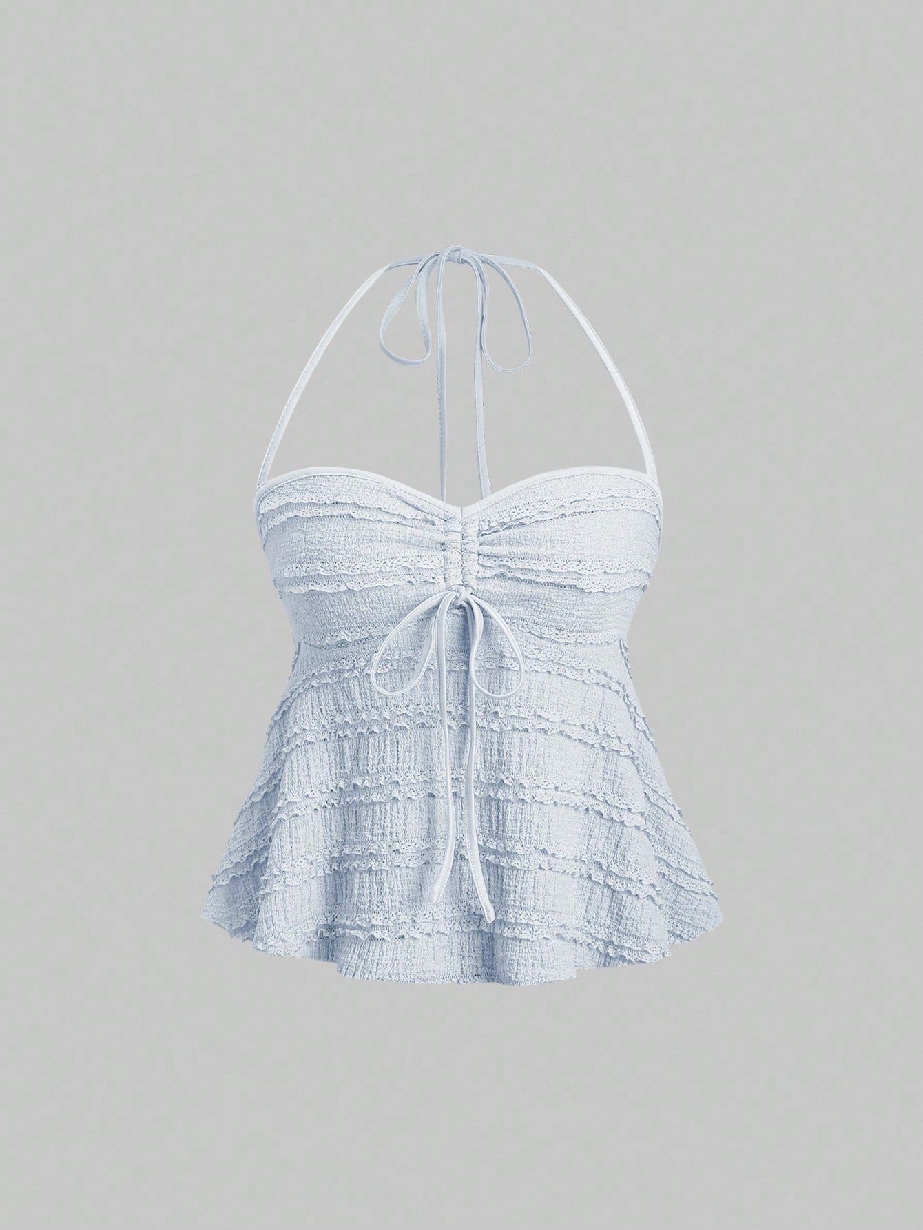 Drawstring Front Halter Top
