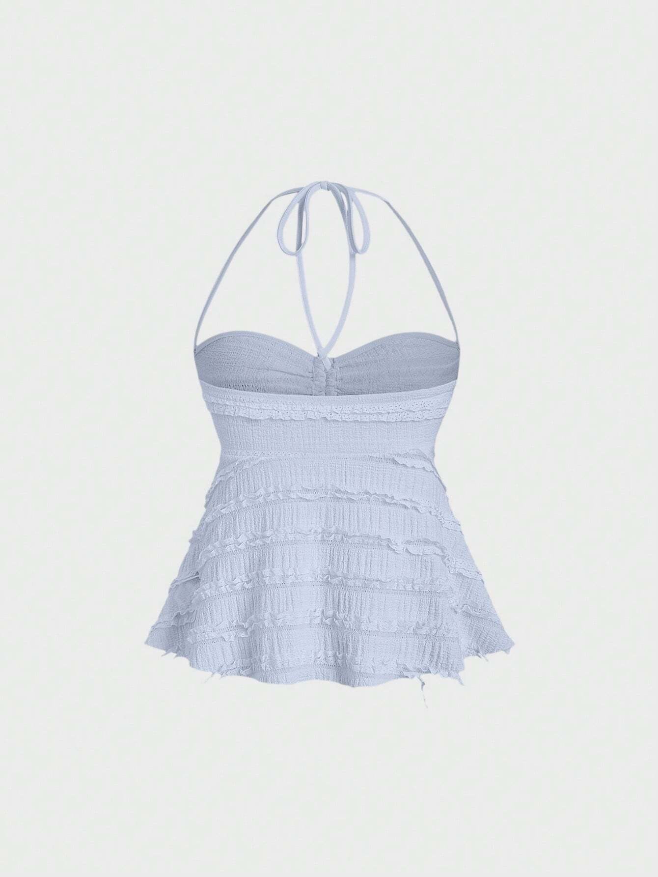 Drawstring Front Halter Top