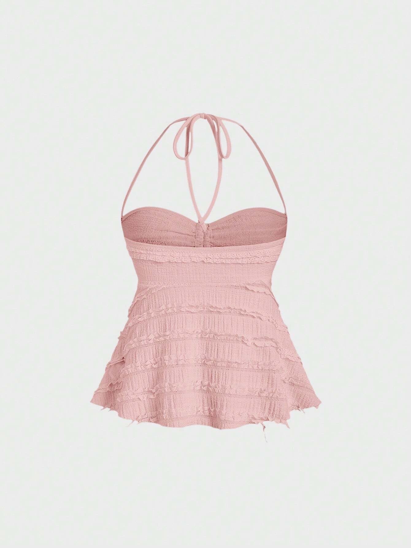 Drawstring Front Halter Top