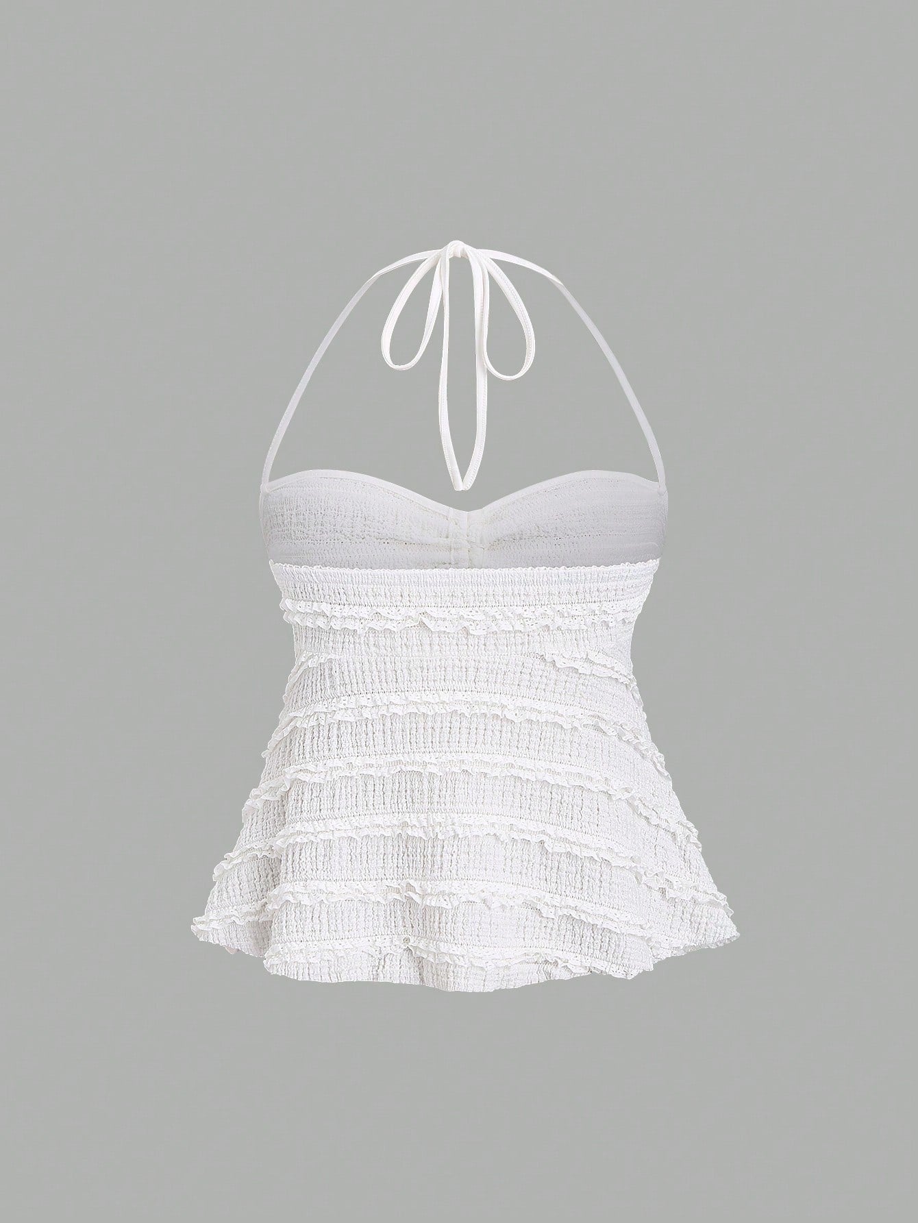 Drawstring Front Halter Top