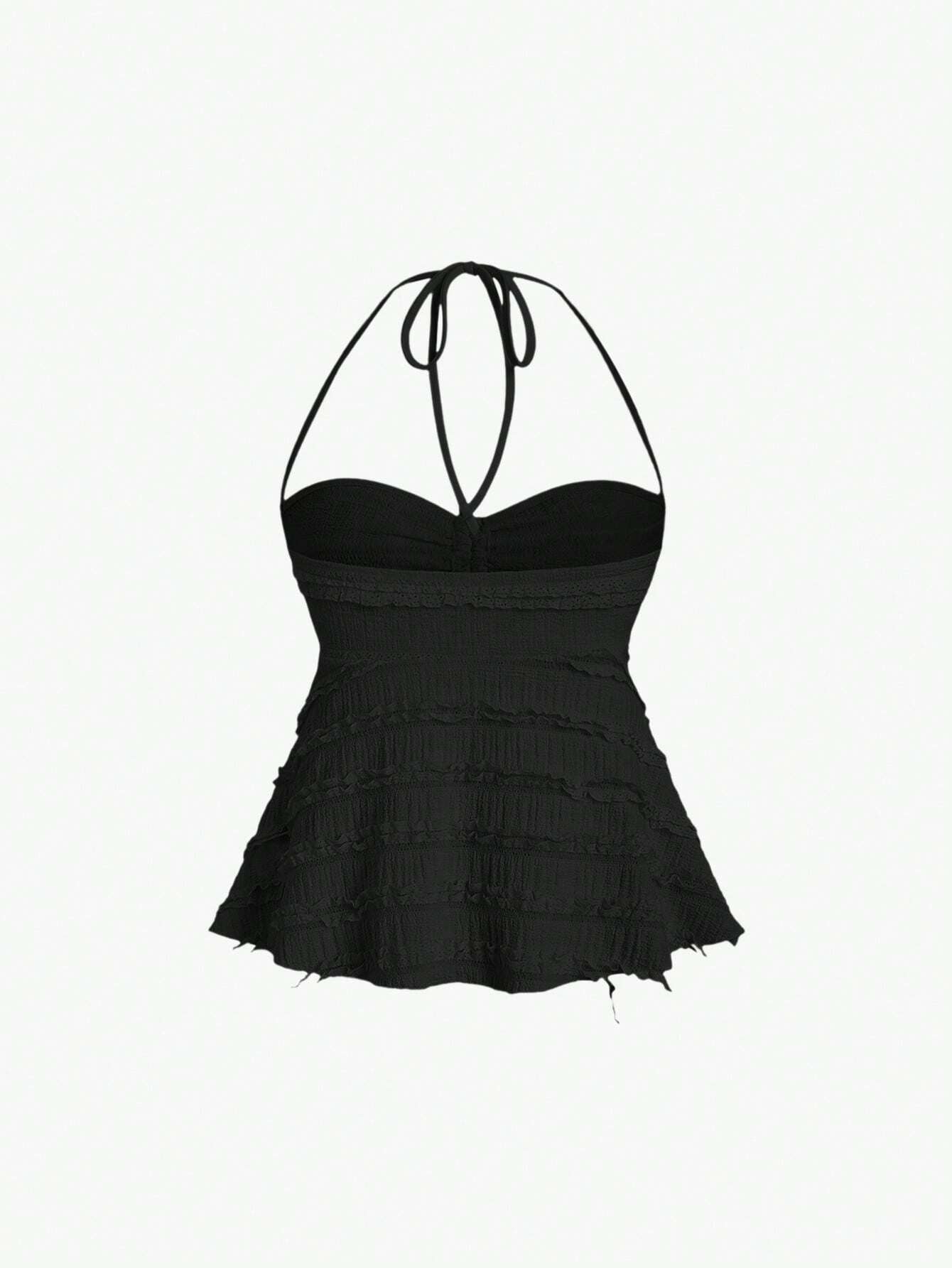Drawstring Front Halter Top