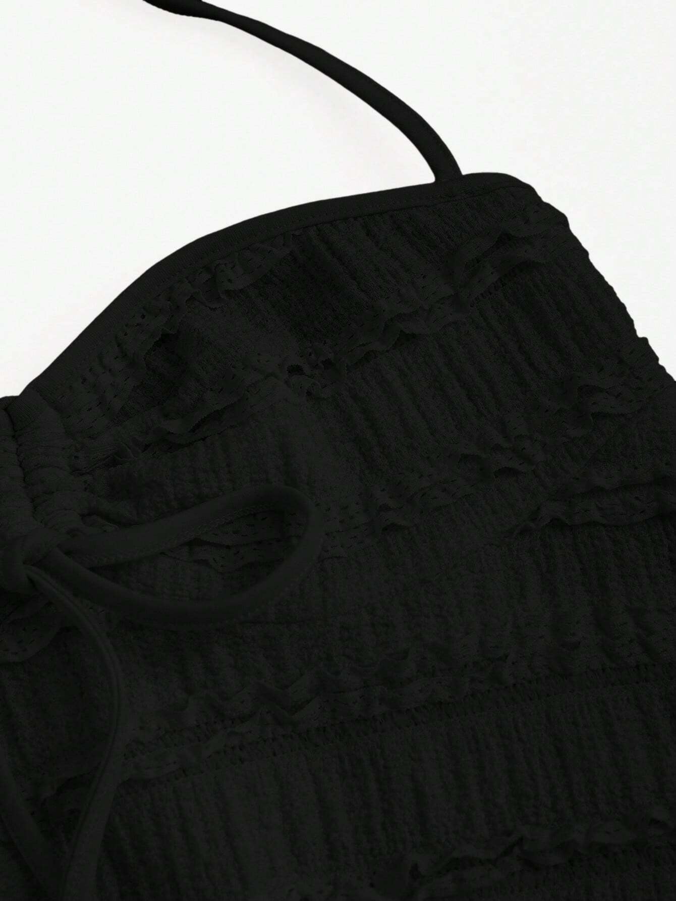 Drawstring Front Halter Top