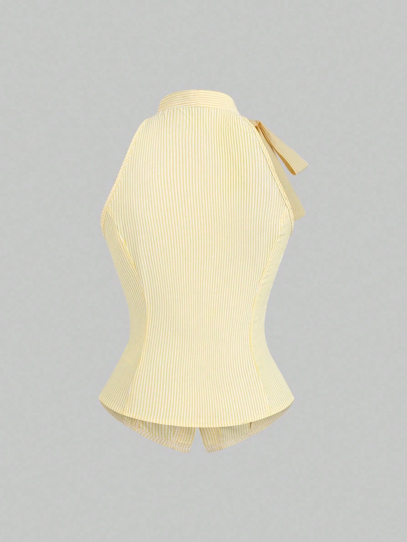Sleeveless Striped Halter Top