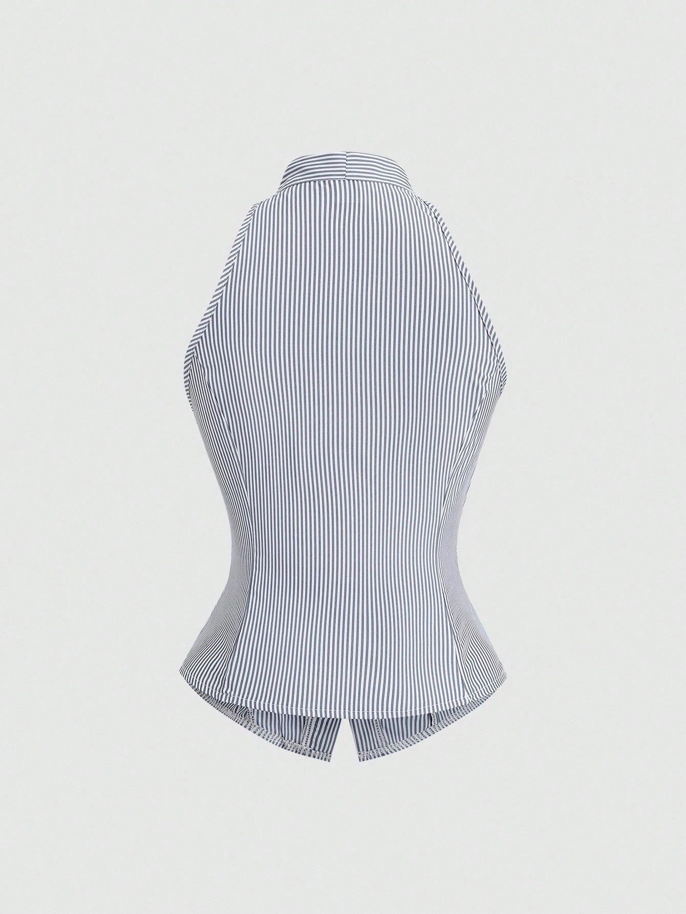 Sleeveless Striped Halter Top