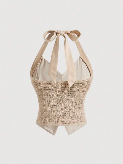 Old Money Floral Halter Top