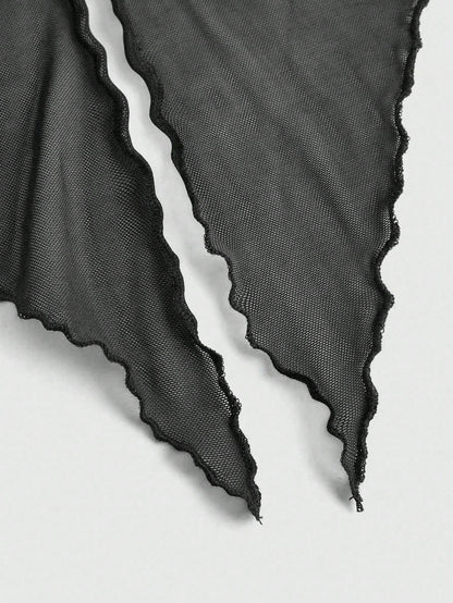 Goth Y2K Ruched Bandeau Top